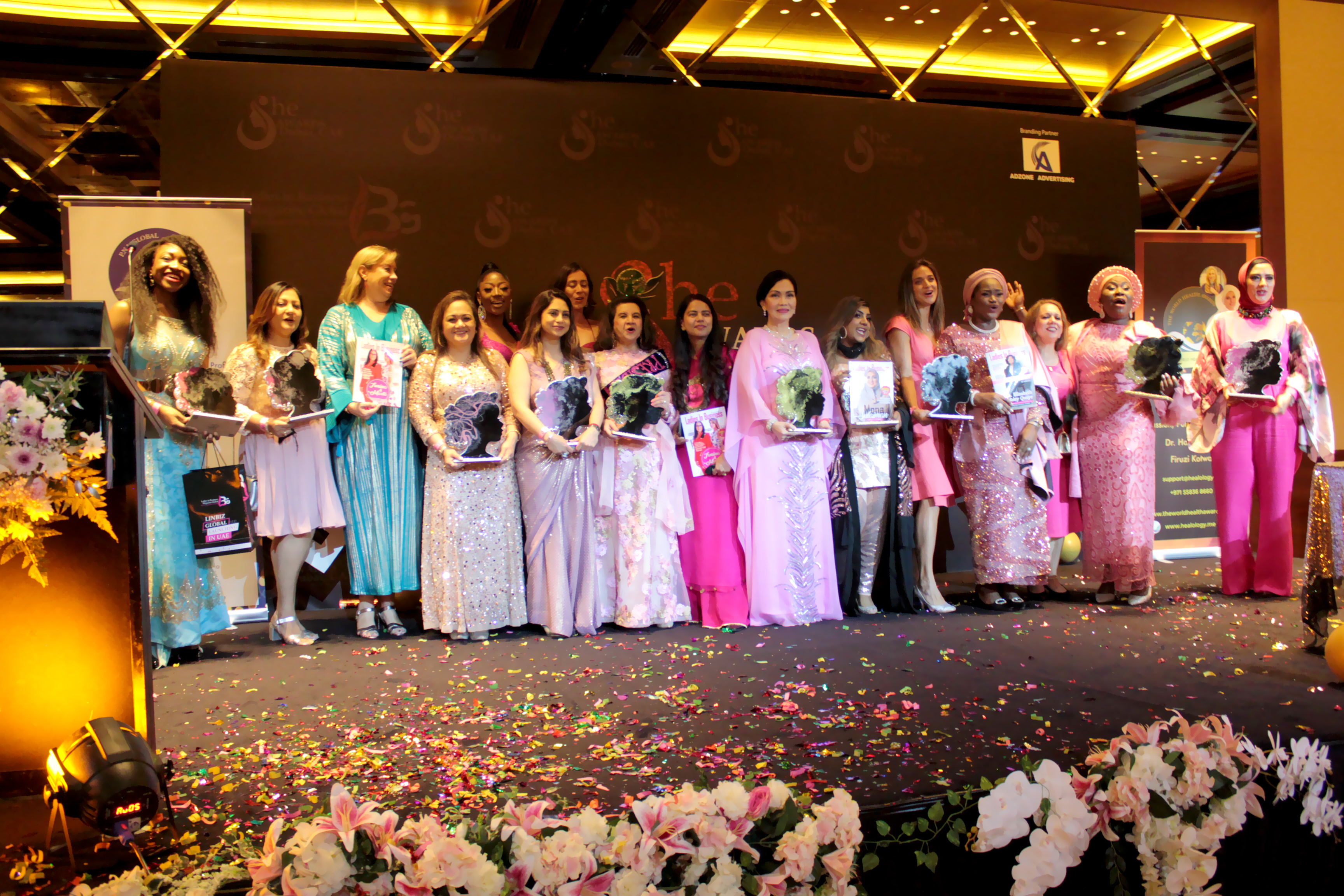 Business women awarded for SHE AWARDS in Dubai